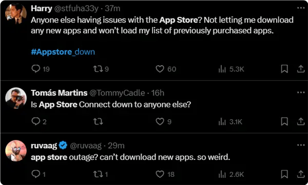 iPhone用户中招！苹果App Store应用商店深夜全球崩溃：无法下载App