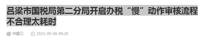 吕梁市国税局第二分局开启办税“慢”动作审核流程不合理太耗时
